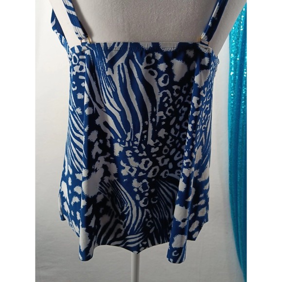 NWOT Beyond Control Swimwear Women's Tankini Deep Plunge Molded Cups Size 12 - Picture 8 of 11